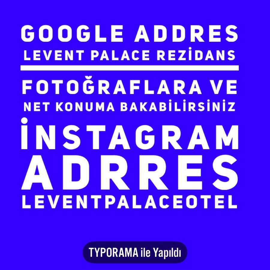 Levent Palace Otel Stdyo Istanbul Bagian luar foto
